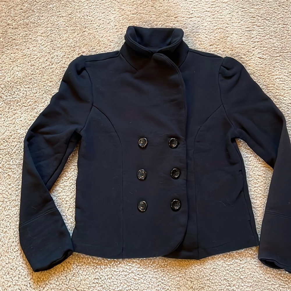 This is a Gap Black button Front dress jacket. Size medium